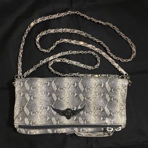 Zadig & Voltaire Rock Python Leather Bag Clutch